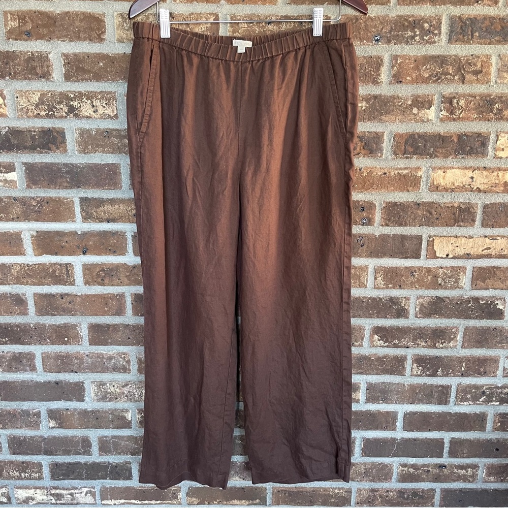 Eileen Fisher Pull On Wide Leg Trouser Pants